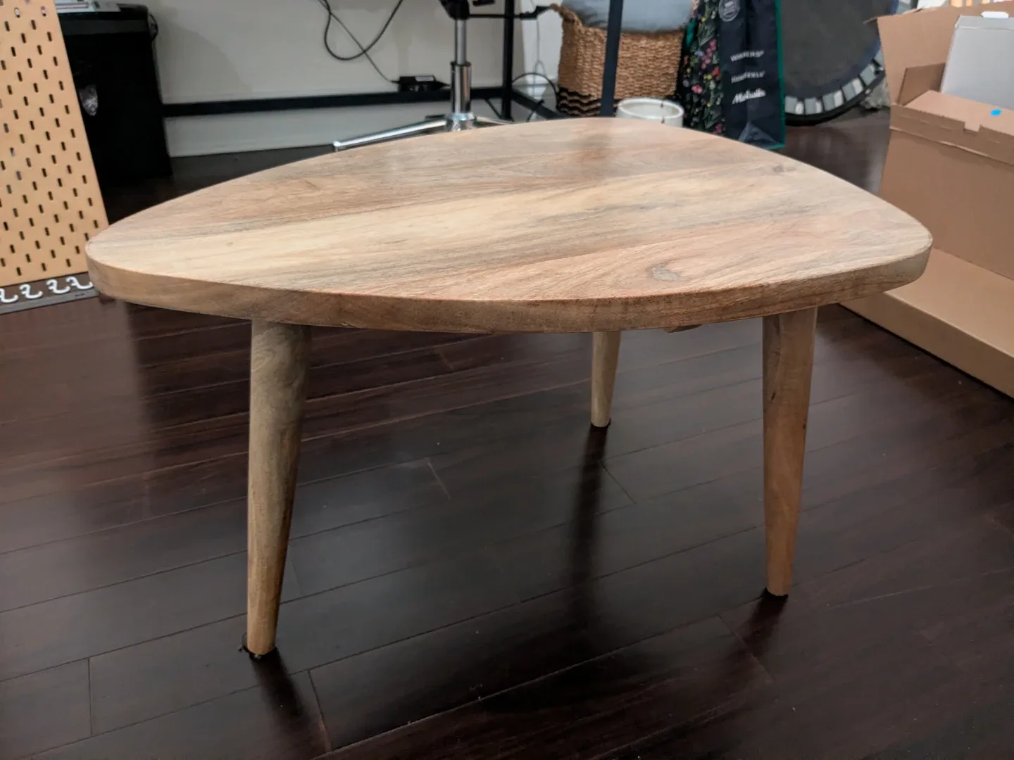Wooden Triangle Coffee Table