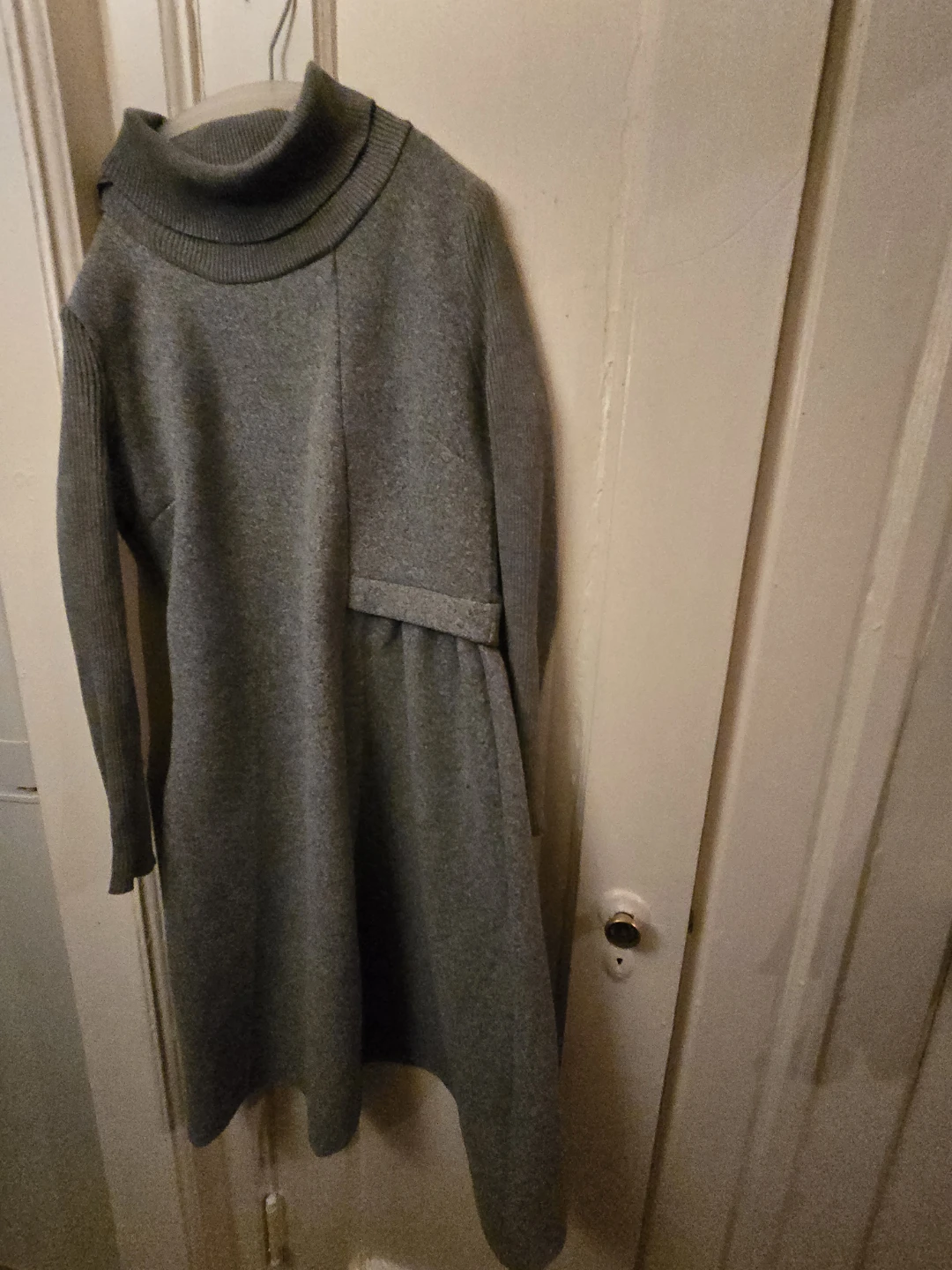 Women gray large size turtle neck dress - photo 3