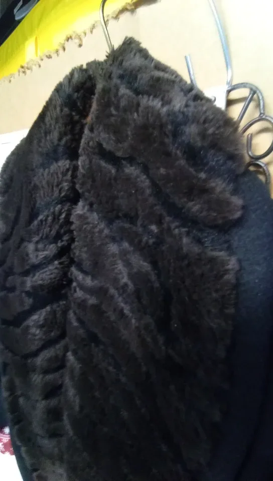 D'Anna Black 100% Wool Coat with Faux Fur Trim image indicator(2)