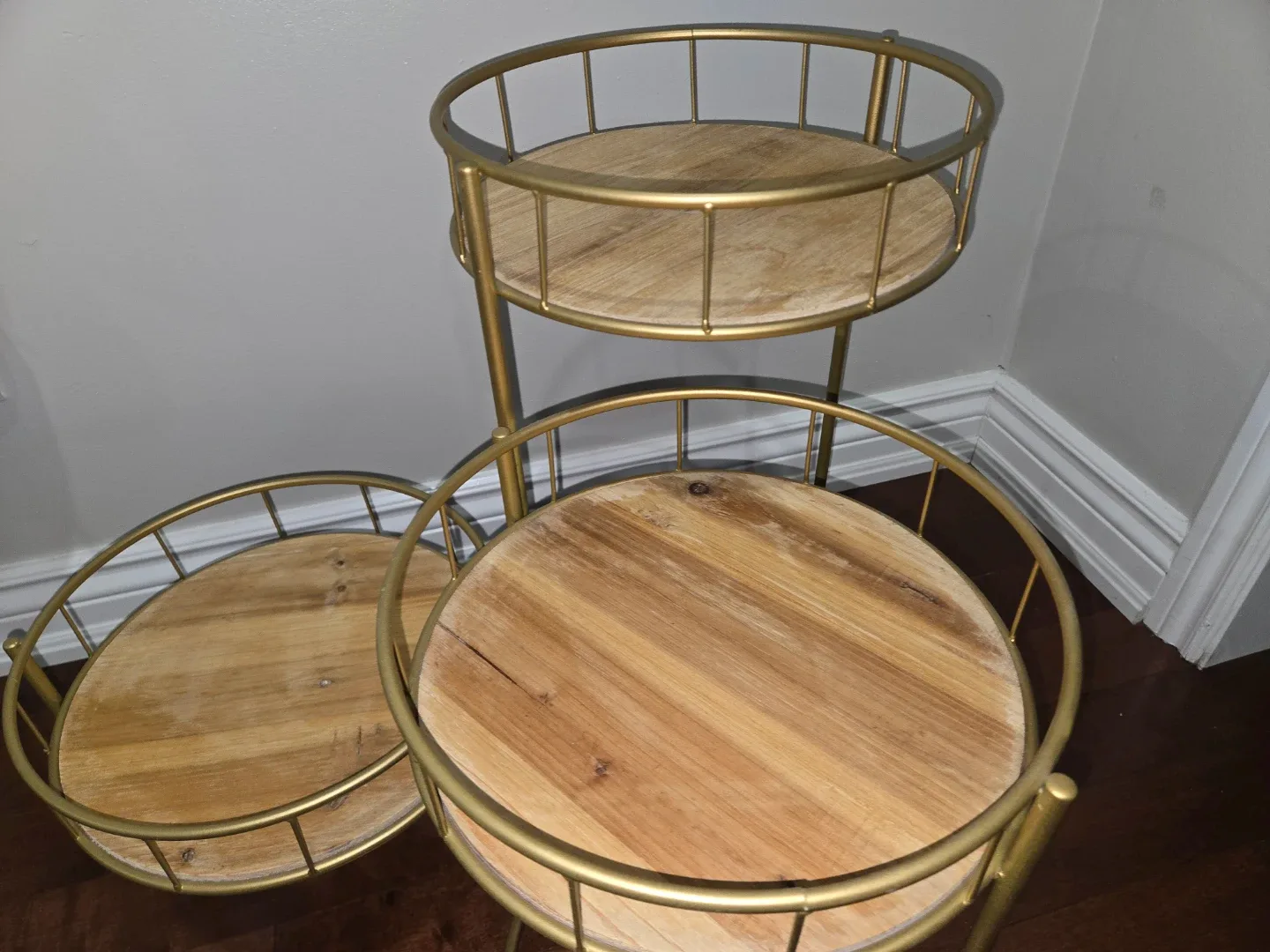 Gold 3-Tier Plant Stand image indicator(2)