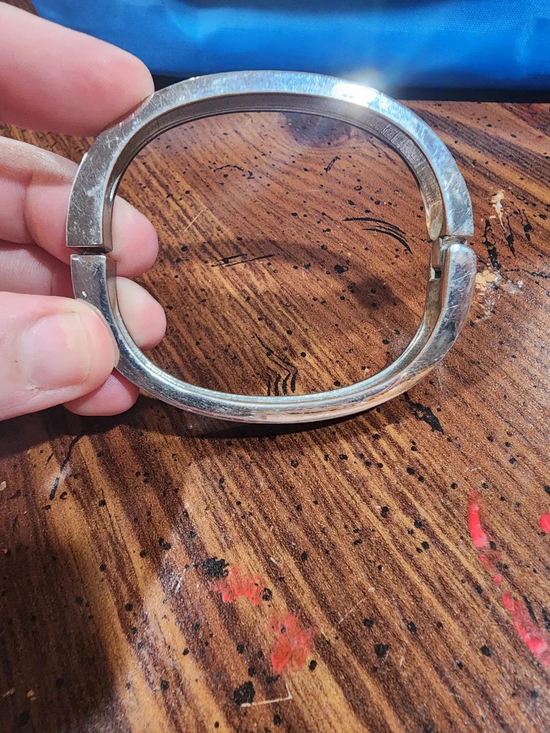 Abalone & Sterling Silver Animal (bear) Bangle Bracelet image indicator(3)