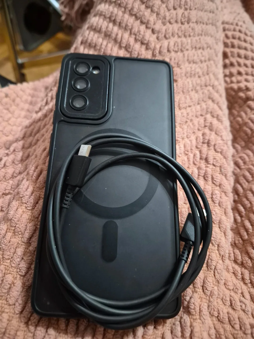 Black Samsung Galaxy S22 FE Phone Case