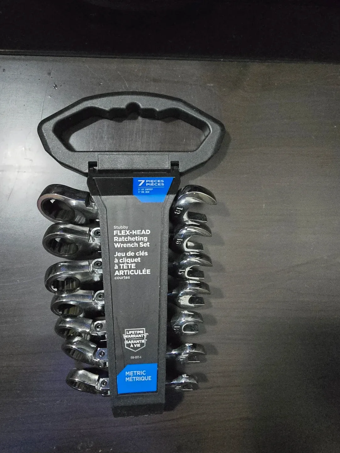 7-Piece Stubby Flex-Head Ratcheting Wrench Set - New