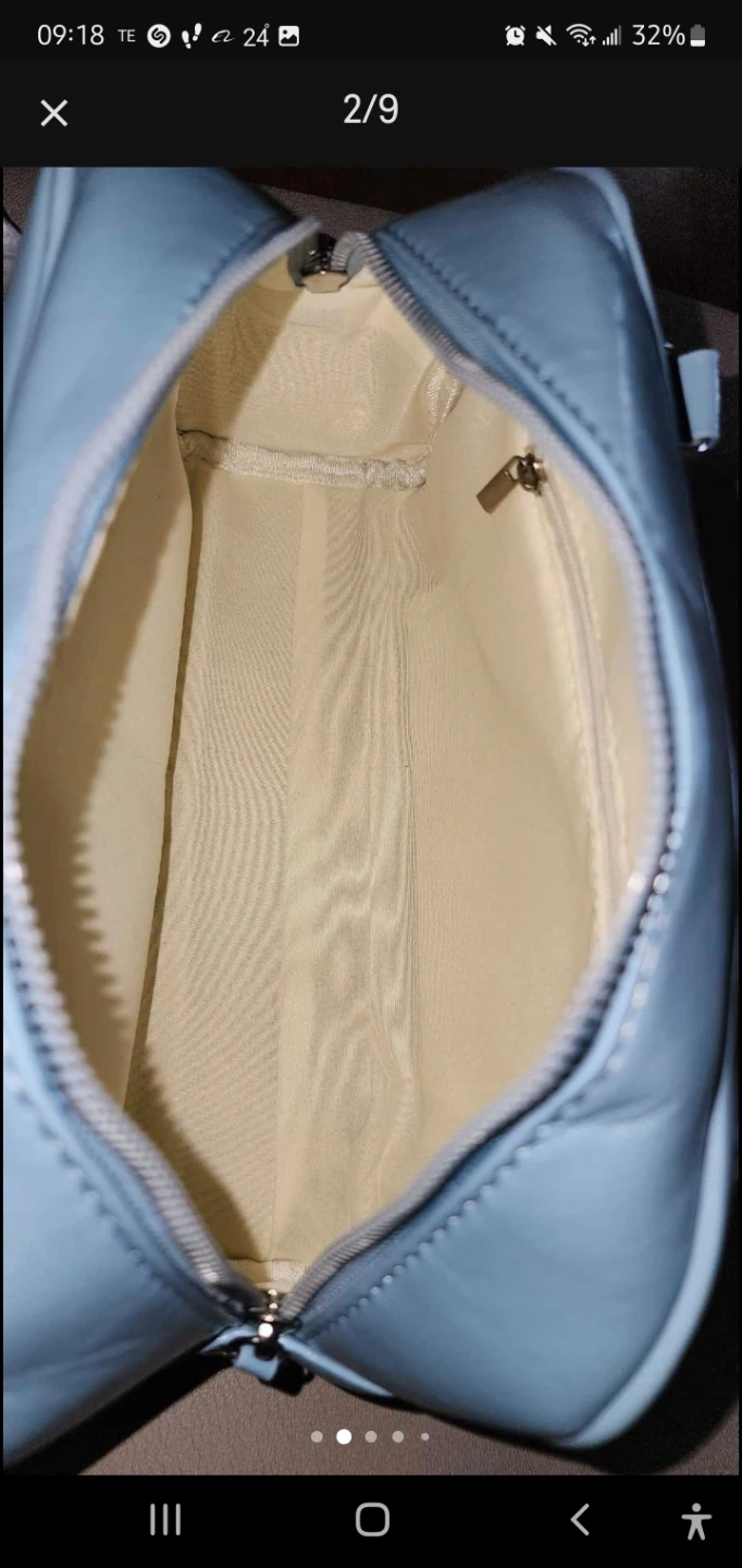Blue Handbag with Pockets - photo 5
