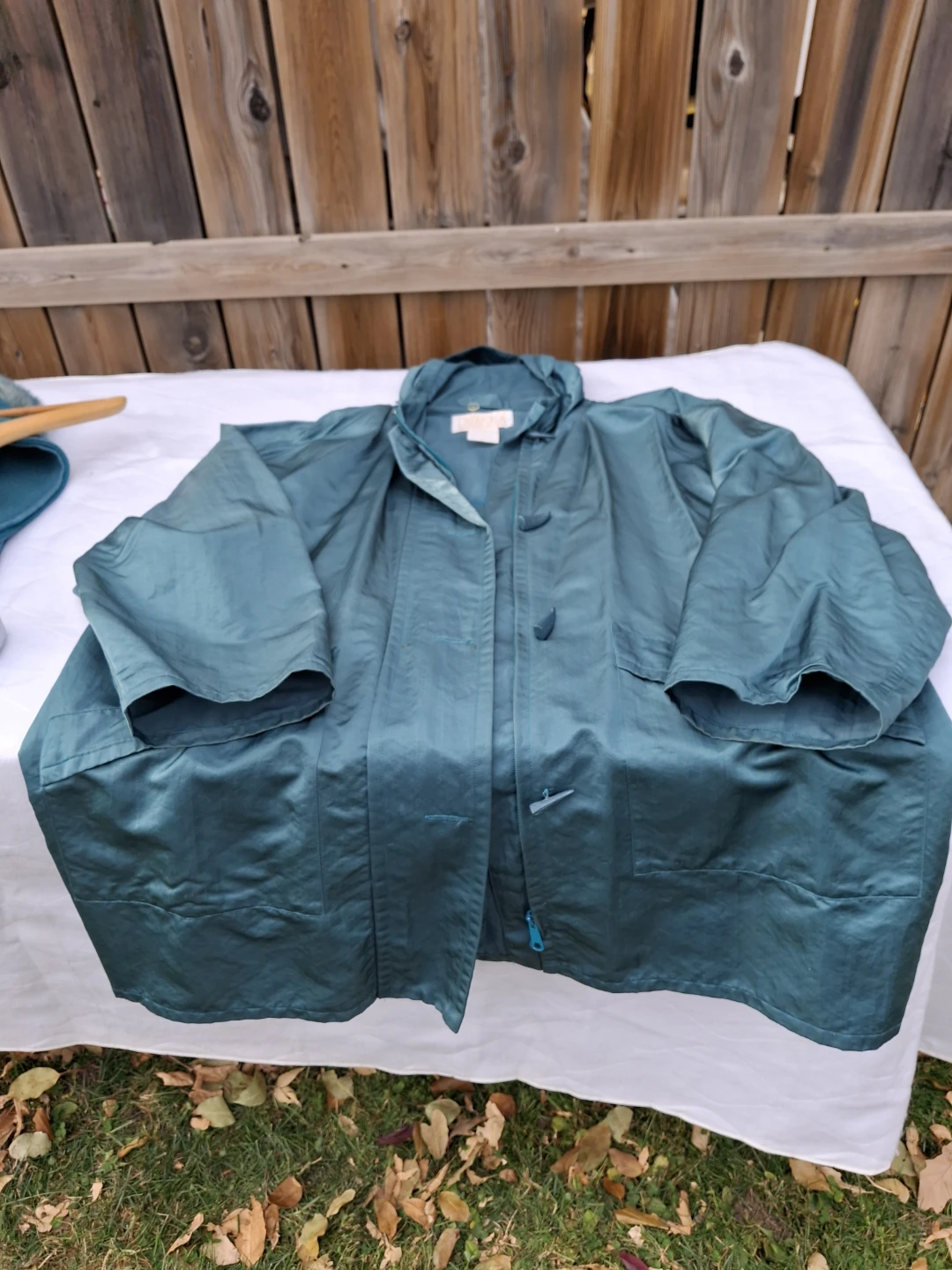 Thunderbird Teal Wool Coat with Hood & separate liner - photo 3