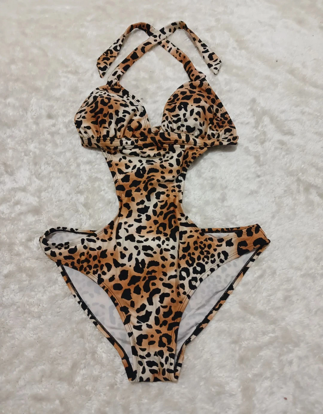 Leopard Print One-Piece Swimsuit