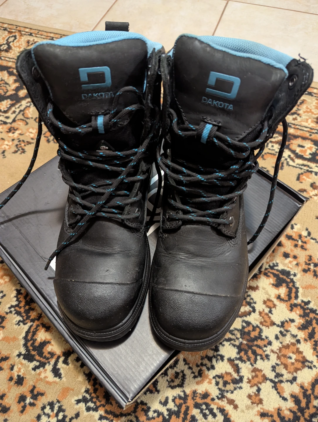 Dakota Kate Black Safety Work Boots - Size 7.5 - photo 4