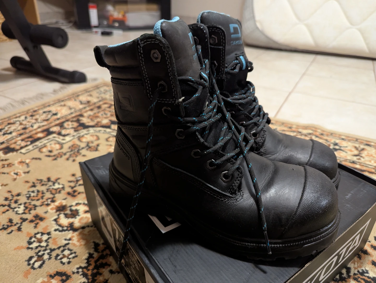 Dakota Kate Black Safety Work Boots - Size 7.5 - photo 5