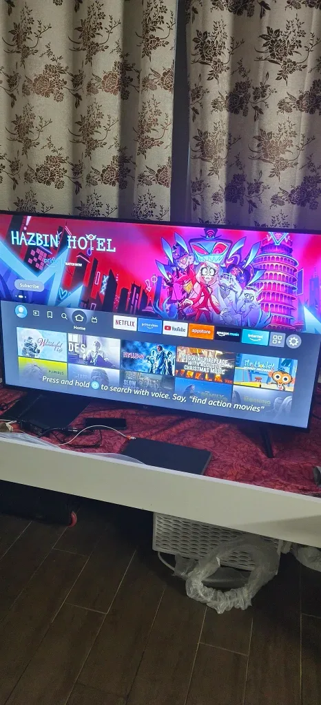 Fire Smart TV 55 inches Black Flat Screen TV