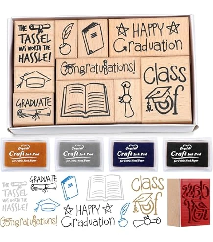 10 pcs Graduation Stamp Set