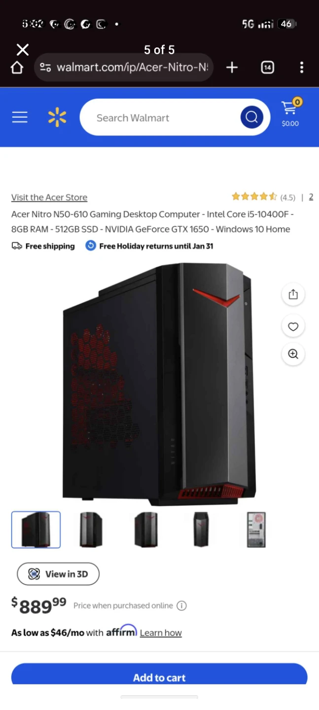 Acer Nitro N50-610 Gaming PC (negotiable)
