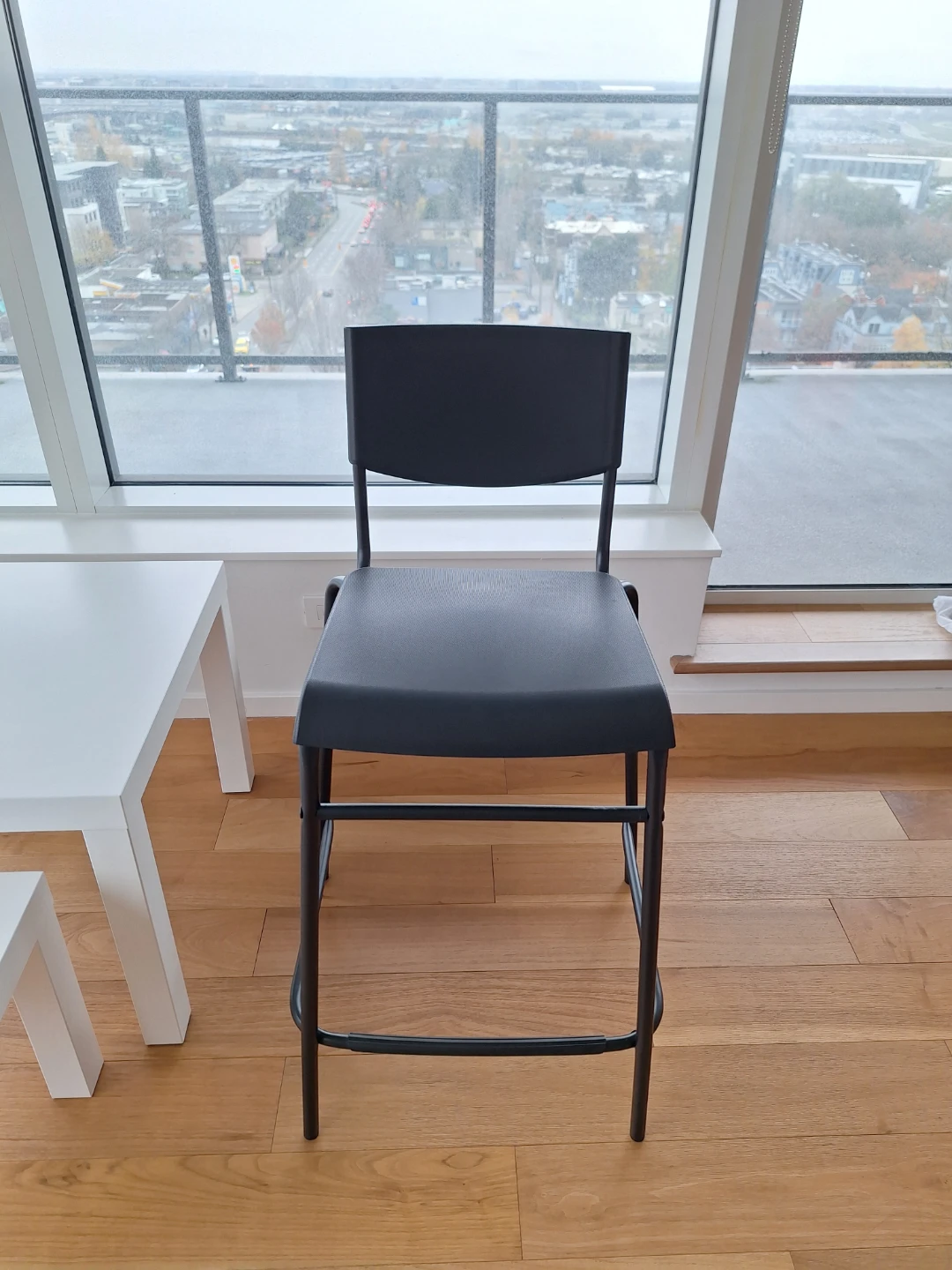 IKEA STIG Bar stool with backrest, counter height