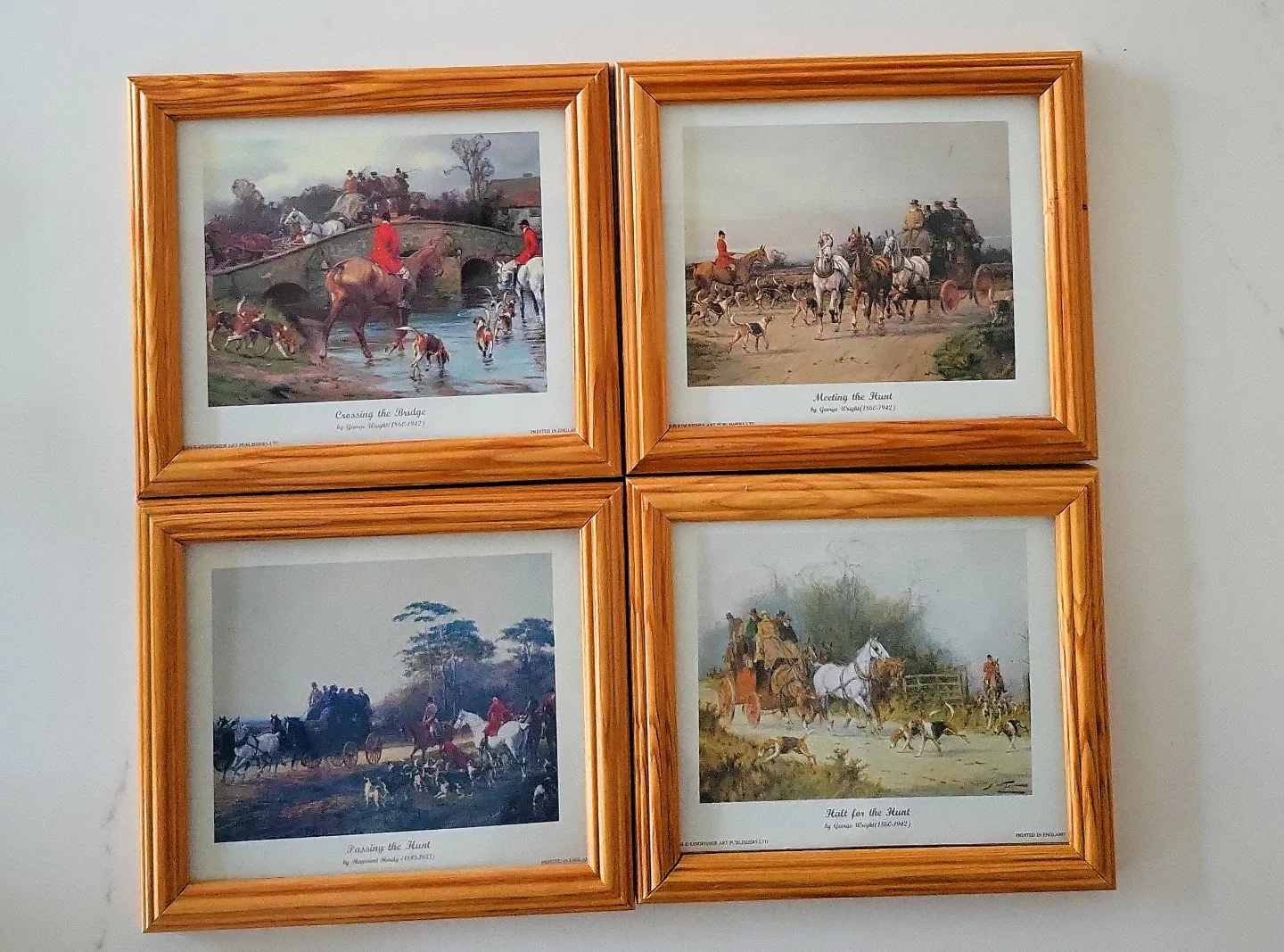 George Wright Vintage Framed Horse Hunt Prints - Set of 4 image indicator(5)