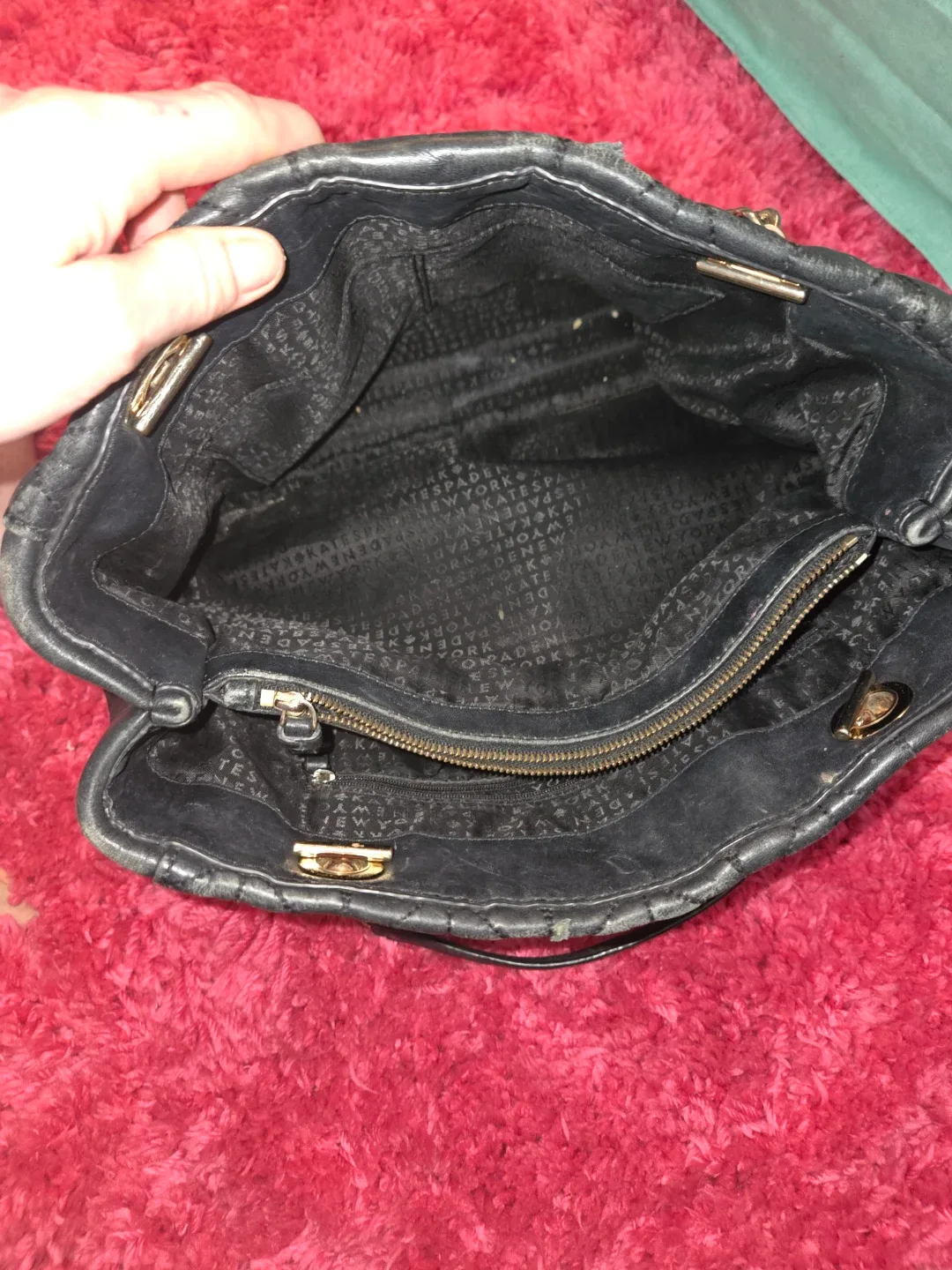 Kate Spade Black Quilted Leather Shoulder Bag image indicator(2)