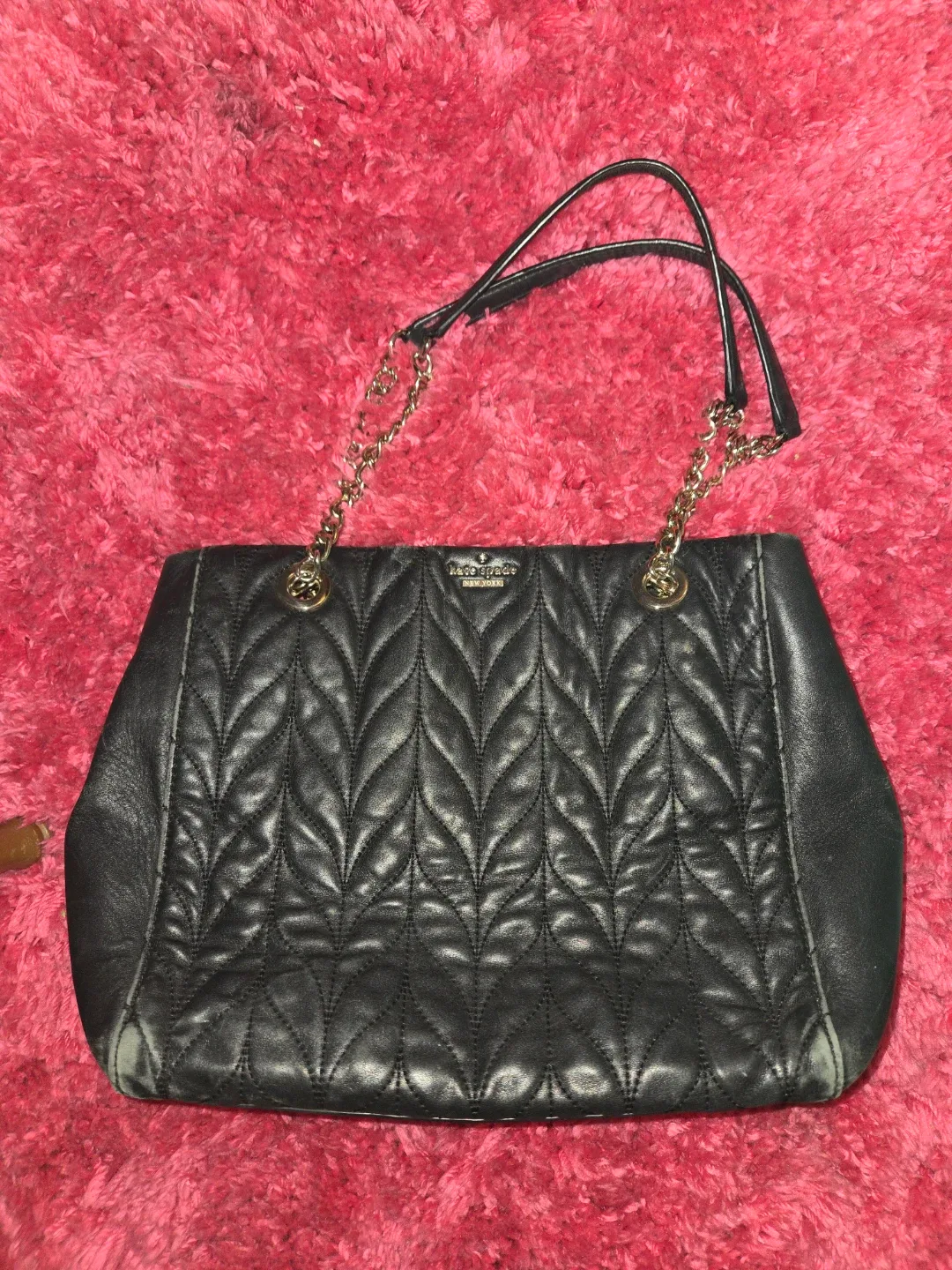 Kate Spade Black Quilted Leather Shoulder Bag image indicator(5)