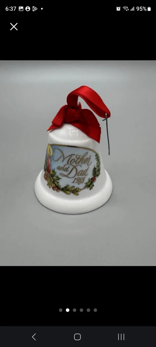 New Hallmark 1988 Keepsake Ornament - Mother and Dad image indicator(2)