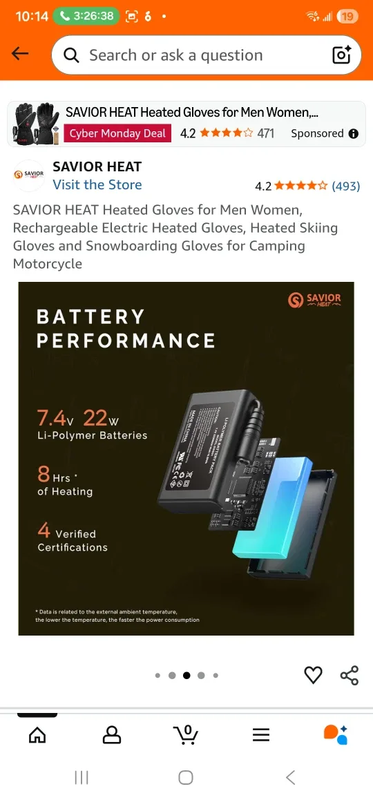 SAVIOR HEAT Heated Gloves - Medium image indicator(4)