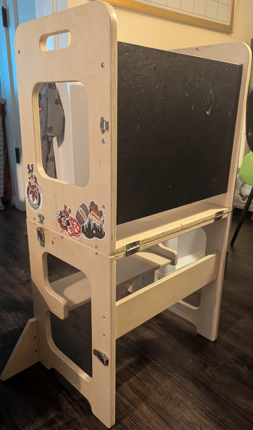 kids table and kitchen helper stool