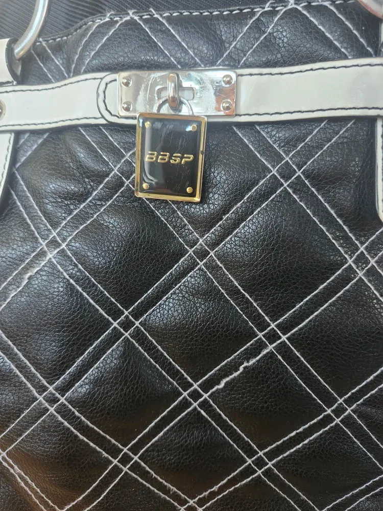 Bebe Sport Black Quilted Tote Bag image indicator(3)