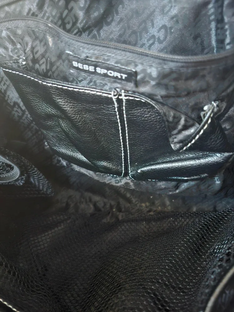 Bebe Sport Black Quilted Tote Bag image indicator(5)