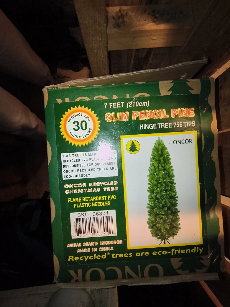 7 Feet Slim Pencil Pine Christmas Tree - New