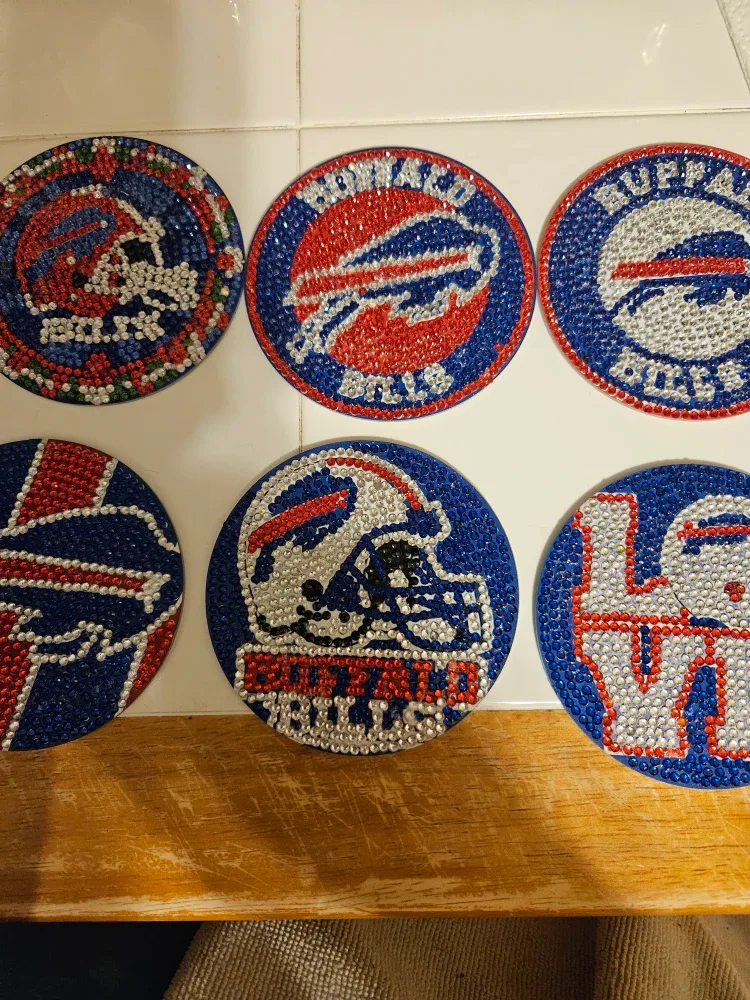 Buffalo Bills Rhinestone Coasters (Set of 6)