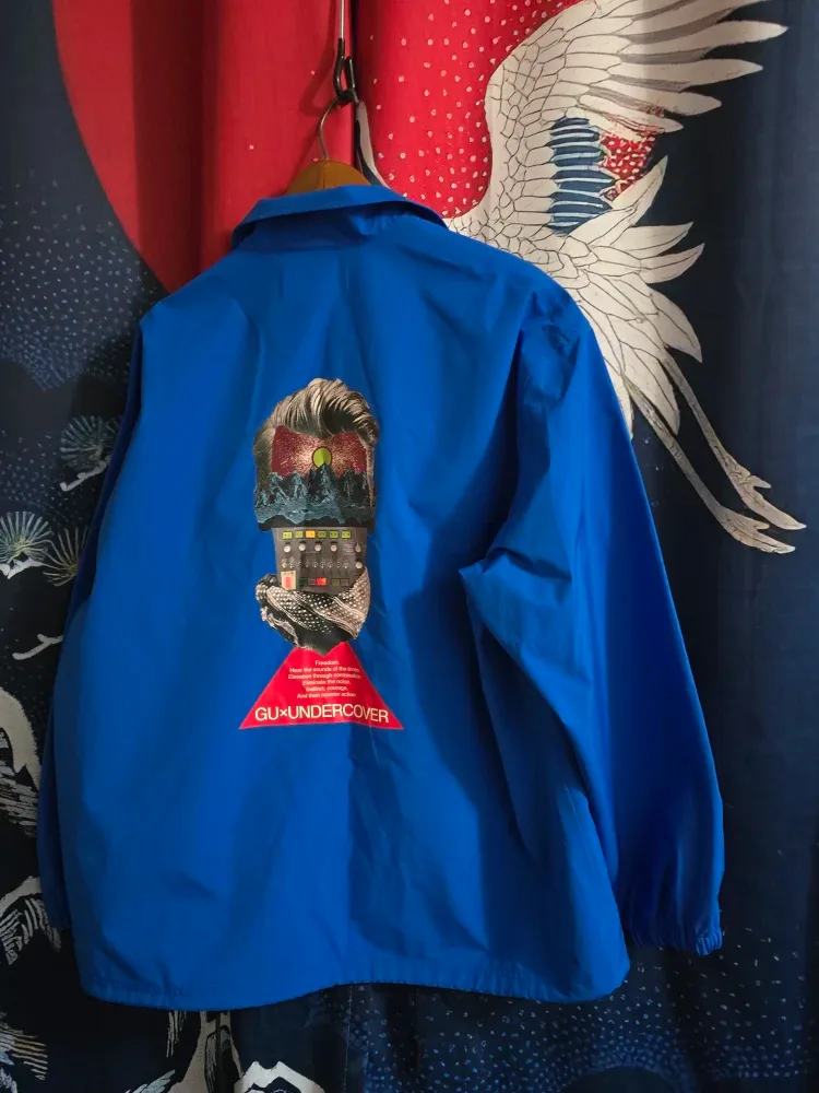 GU x UNDERCOVER David Bowie Blue Coach Jacket - Size XL Japan image indicator(2)