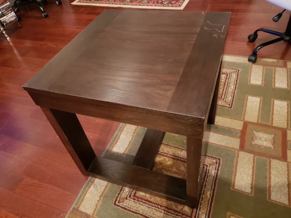 Dark Brown Wood End Table image indicator(3)