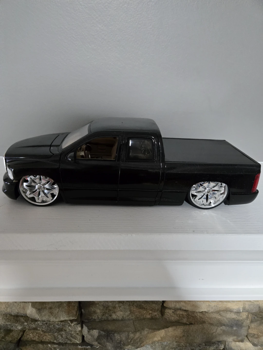 1/18 scale DUB Black Dodge Ram Truck Model