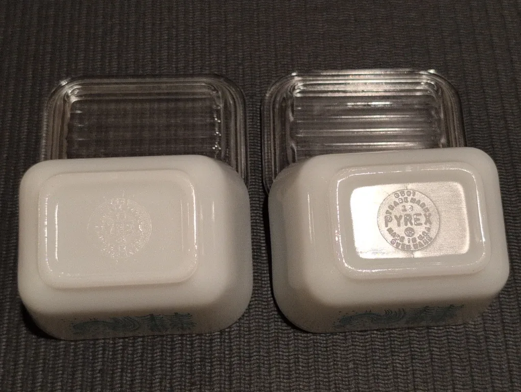 Vintage Pyrex Butter Dish Set - Rooster Pattern image indicator(3)