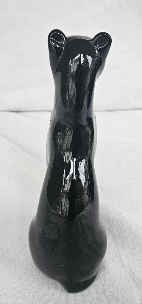 Abbott MCM Handcrafted Black Heavy Glass 6” Statue Mint image indicator(5)