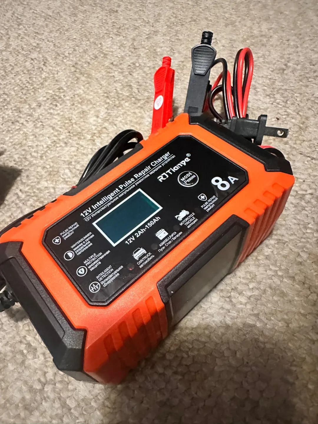 New RJ Tianye 12V Intelligent Pulse Repair Charger image indicator(2)