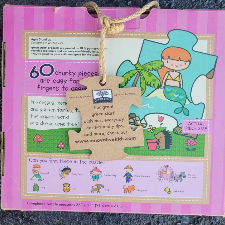 Green Start Princess Fairyland Giant Floor Puzzle image indicator(2)