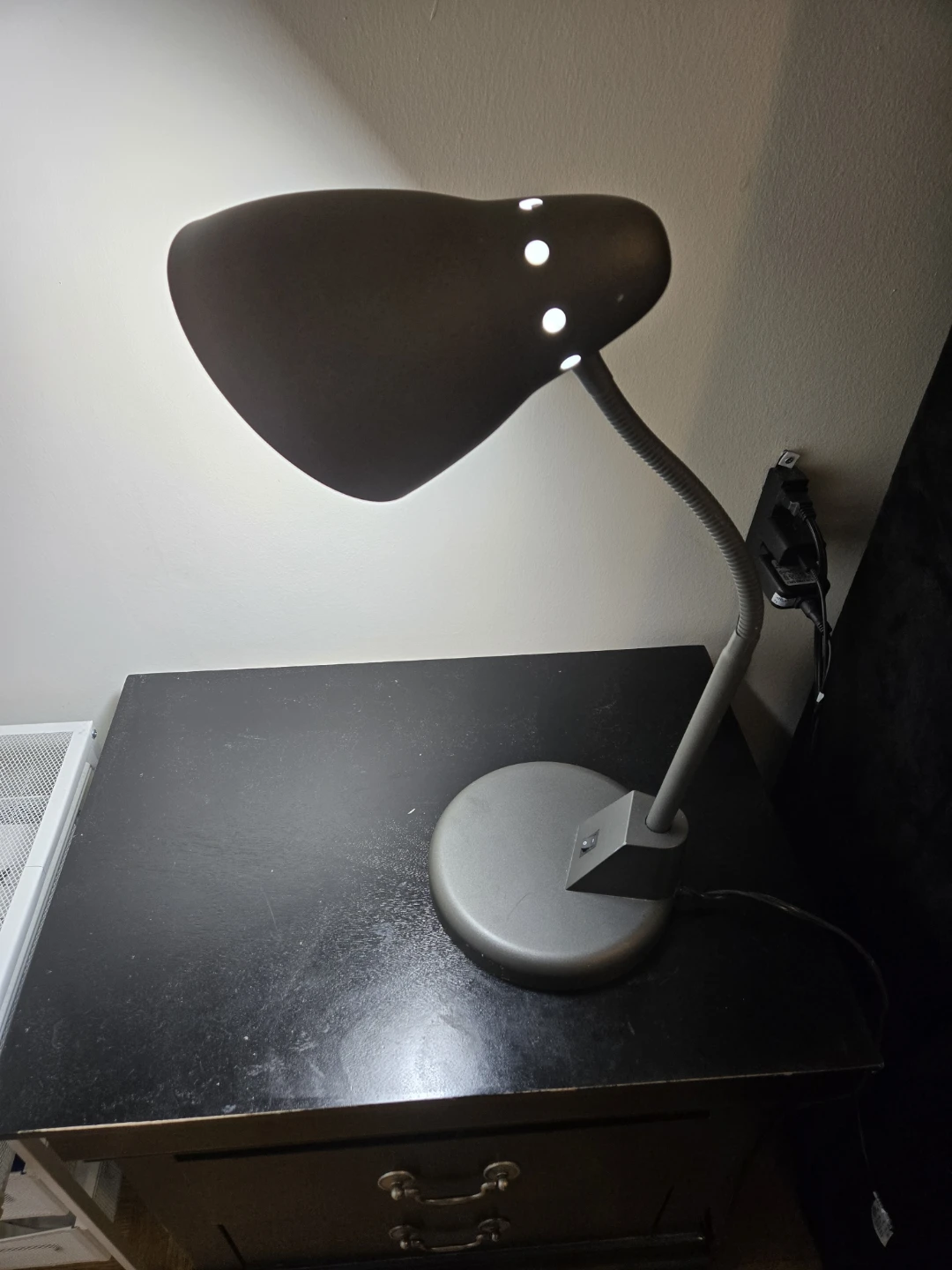 Grey Gooseneck Desk Lamp