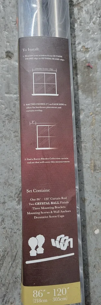 Karen Rhodes Collection Curtain Rod 86-120in