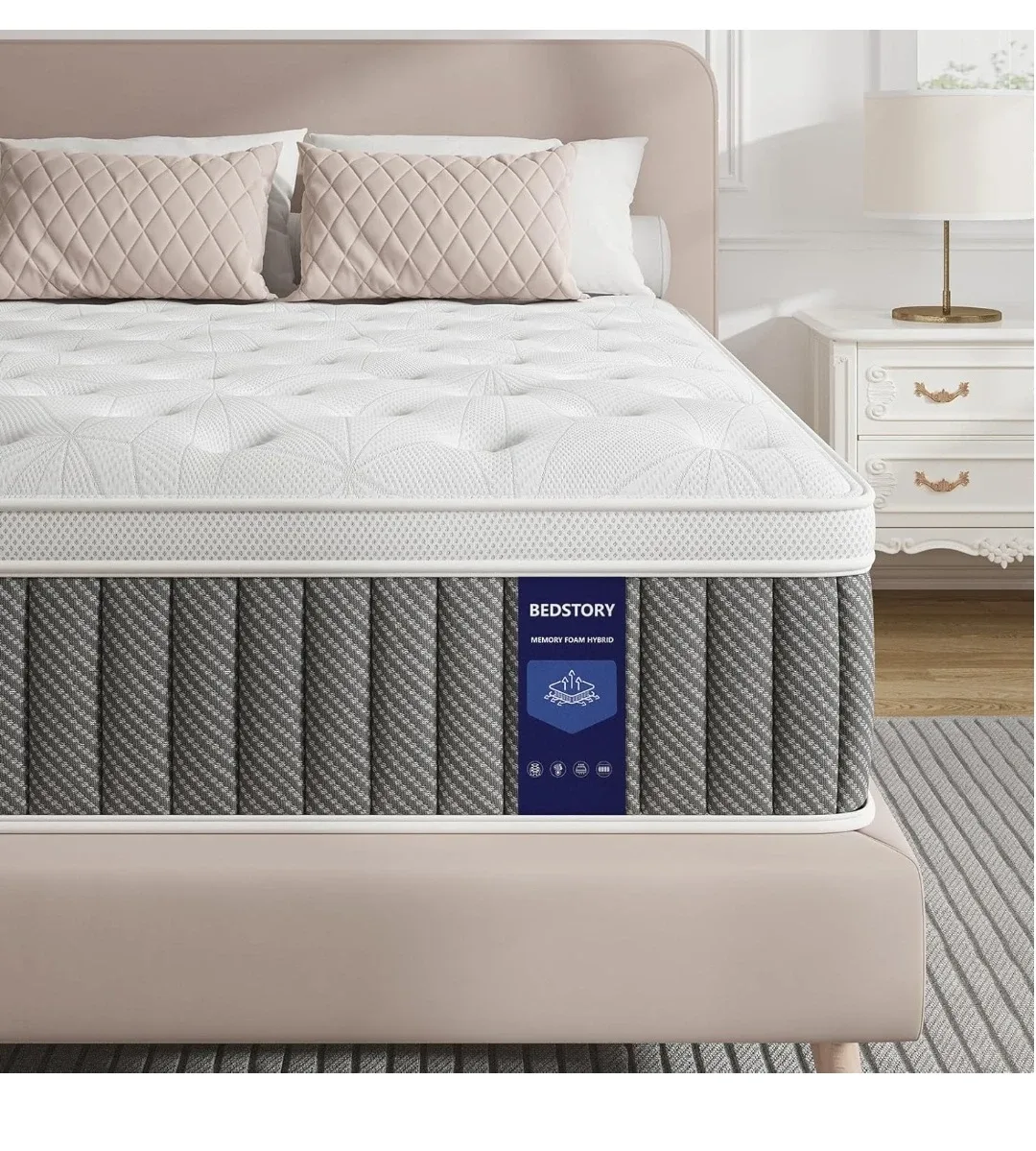 LIKE NEW - Mattress - Bedstory Memory Foam Hybrid,Queen Size