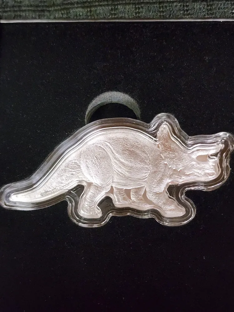 Dinosaurs of North America Triceratops 2oz Fine Silver 999.9 image indicator(3)