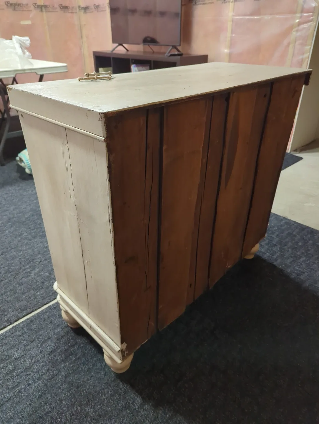 Vintage White Painted Wood Chest of Drawers image indicator(3)