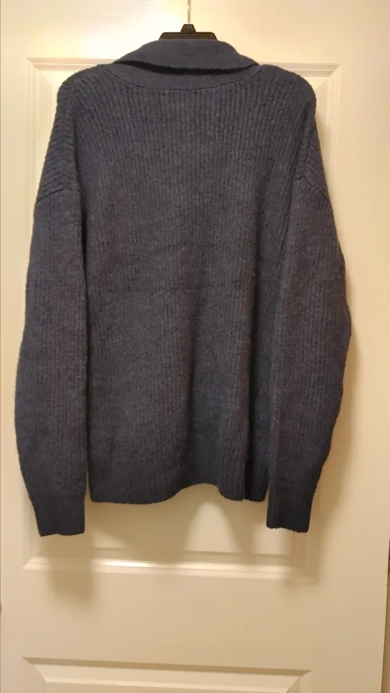 Old Navy Blue Cardigan - Men's Size M image indicator(3)