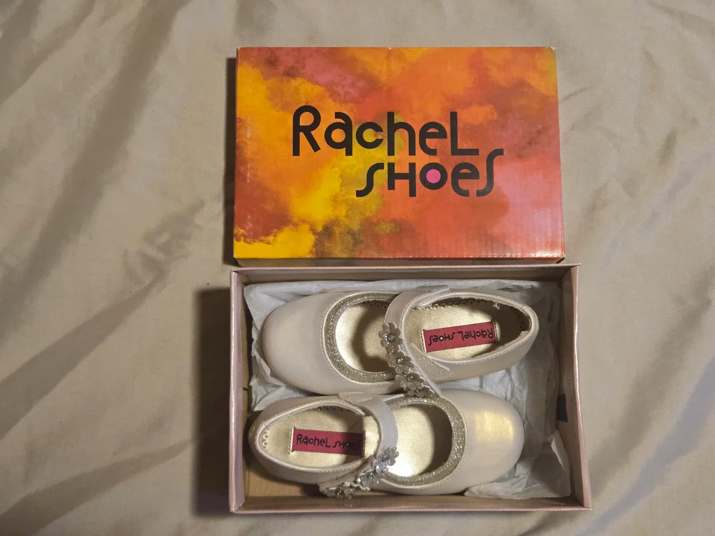Toddler:  Rachel Shoes Lil Ann Beige Pearlized 9M