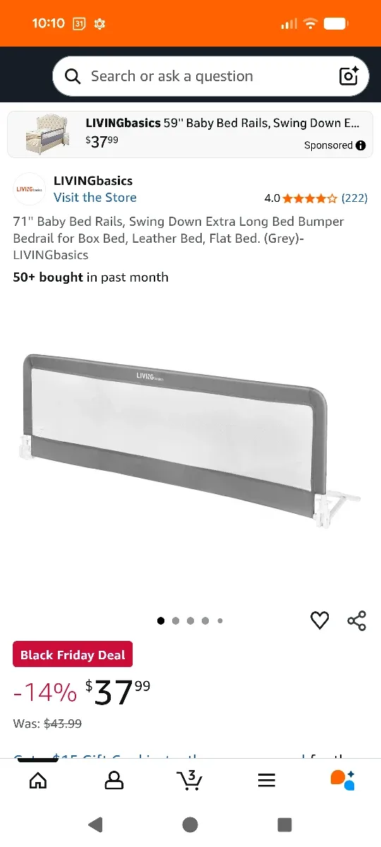 Living basic bed rail image indicator(2)