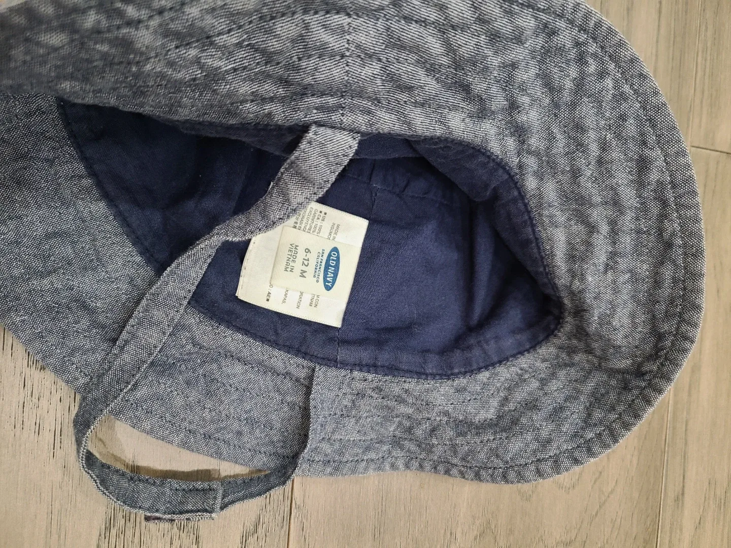 Chambray Old Navy Baby Bucket Hat - Size 6-12 Months, 🥕 image indicator(2)