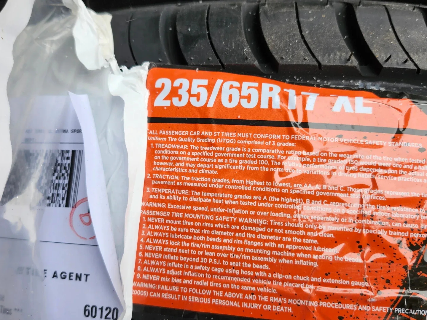 Set of 4 Zeetex ZT6000 Tires 235/65R17 XL - NEW image indicator(4)