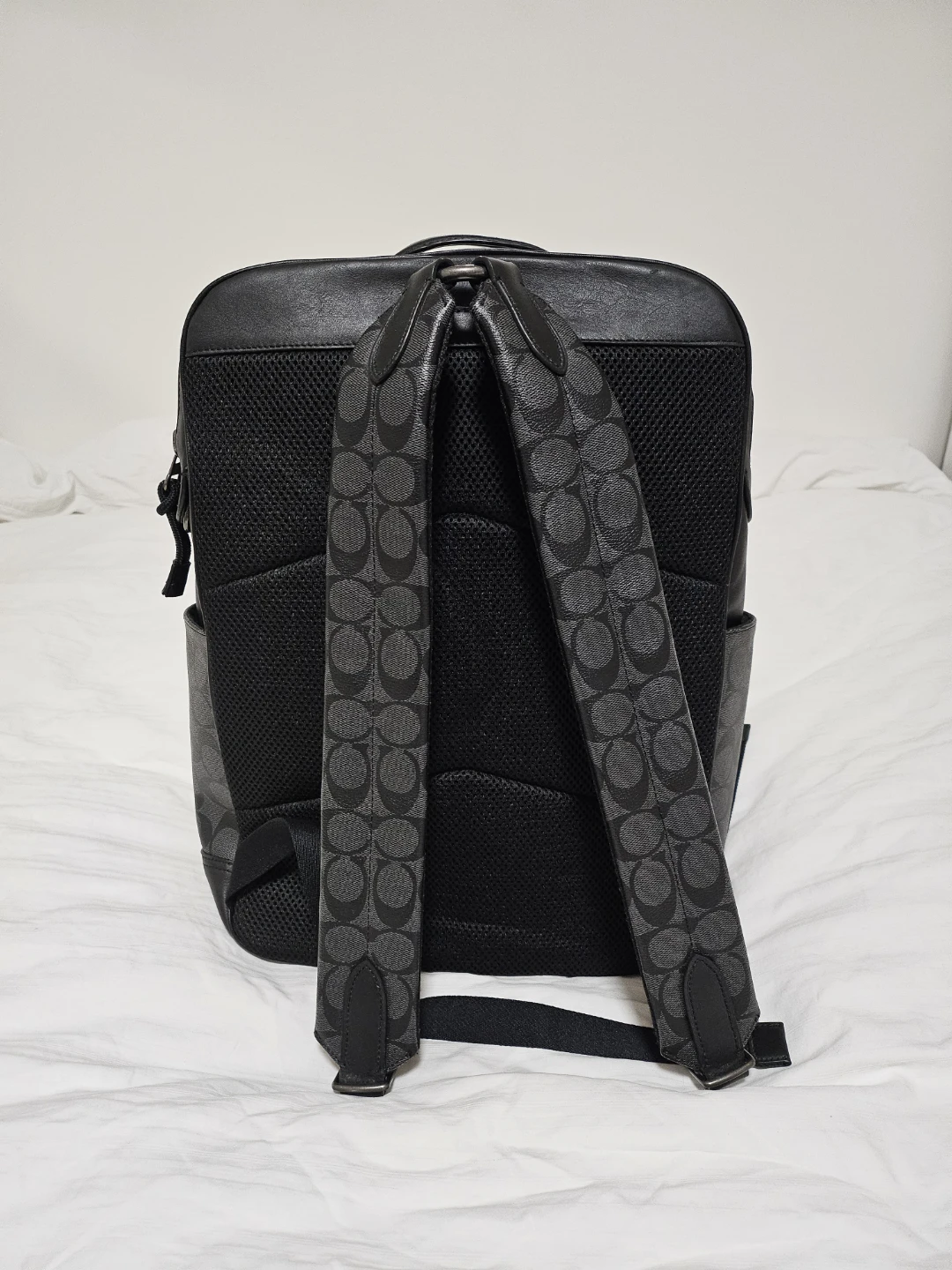 Coach Leather Backpack - Black/Navy - photo 2