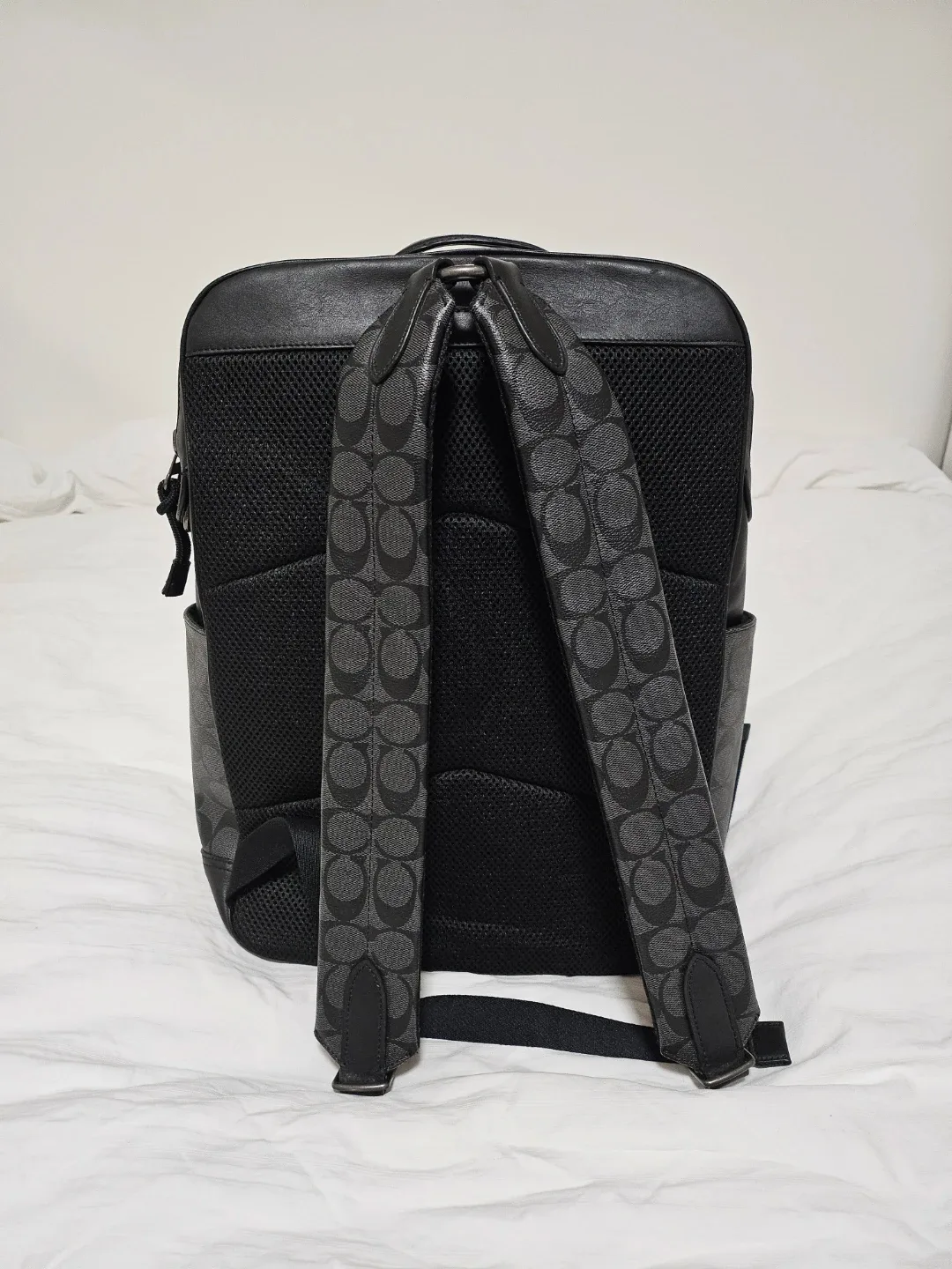 Coach Leather Backpack - Black/Navy image indicator(2)