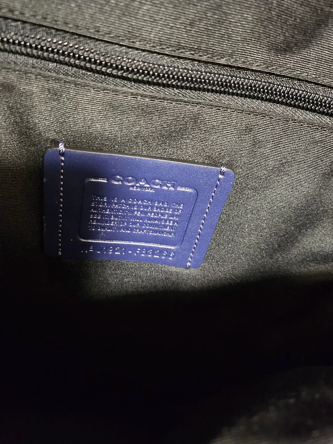 Coach Leather Backpack - Black/Navy image indicator(6)