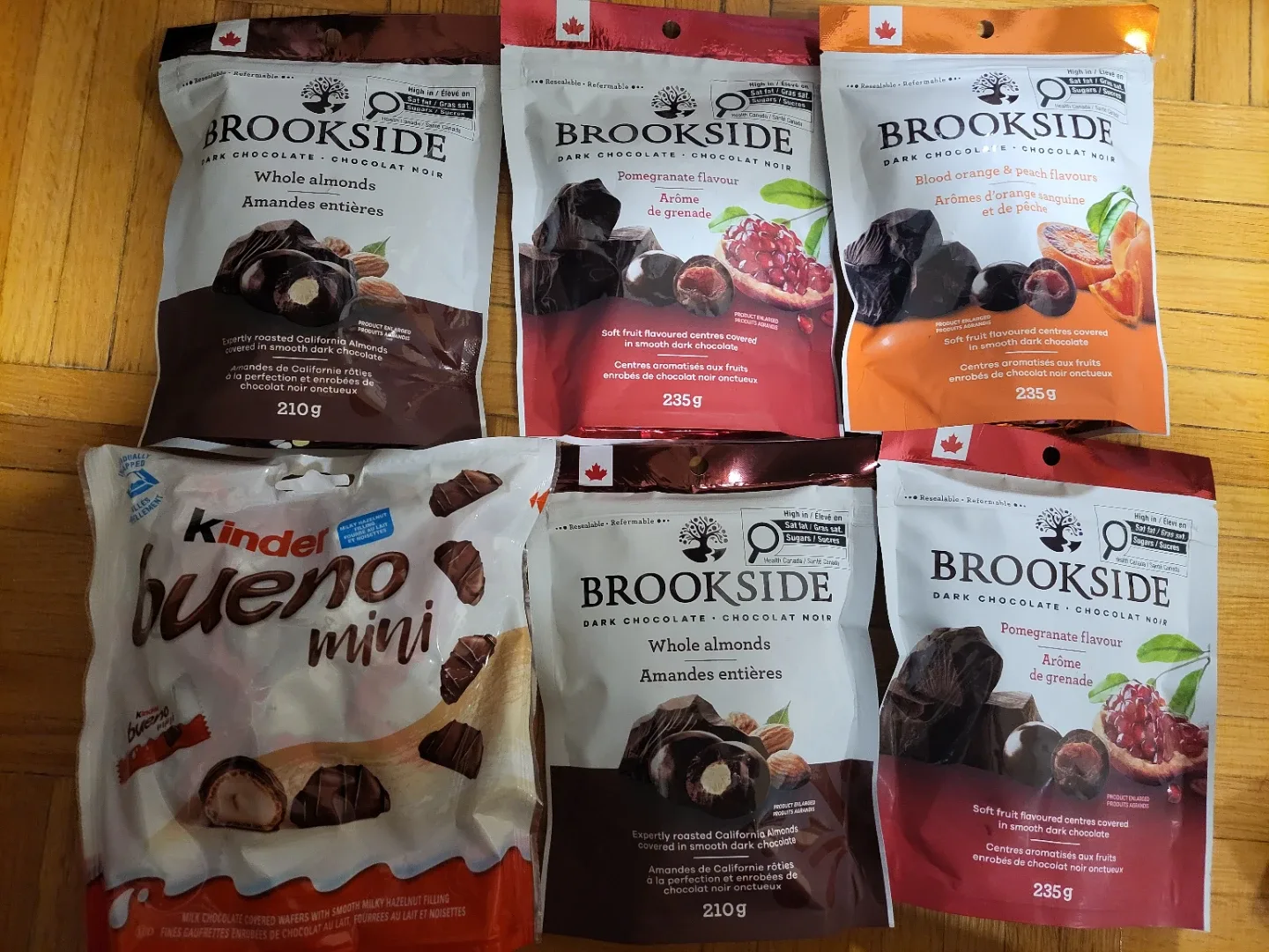 Assorted chocolate, sweets, energy bar