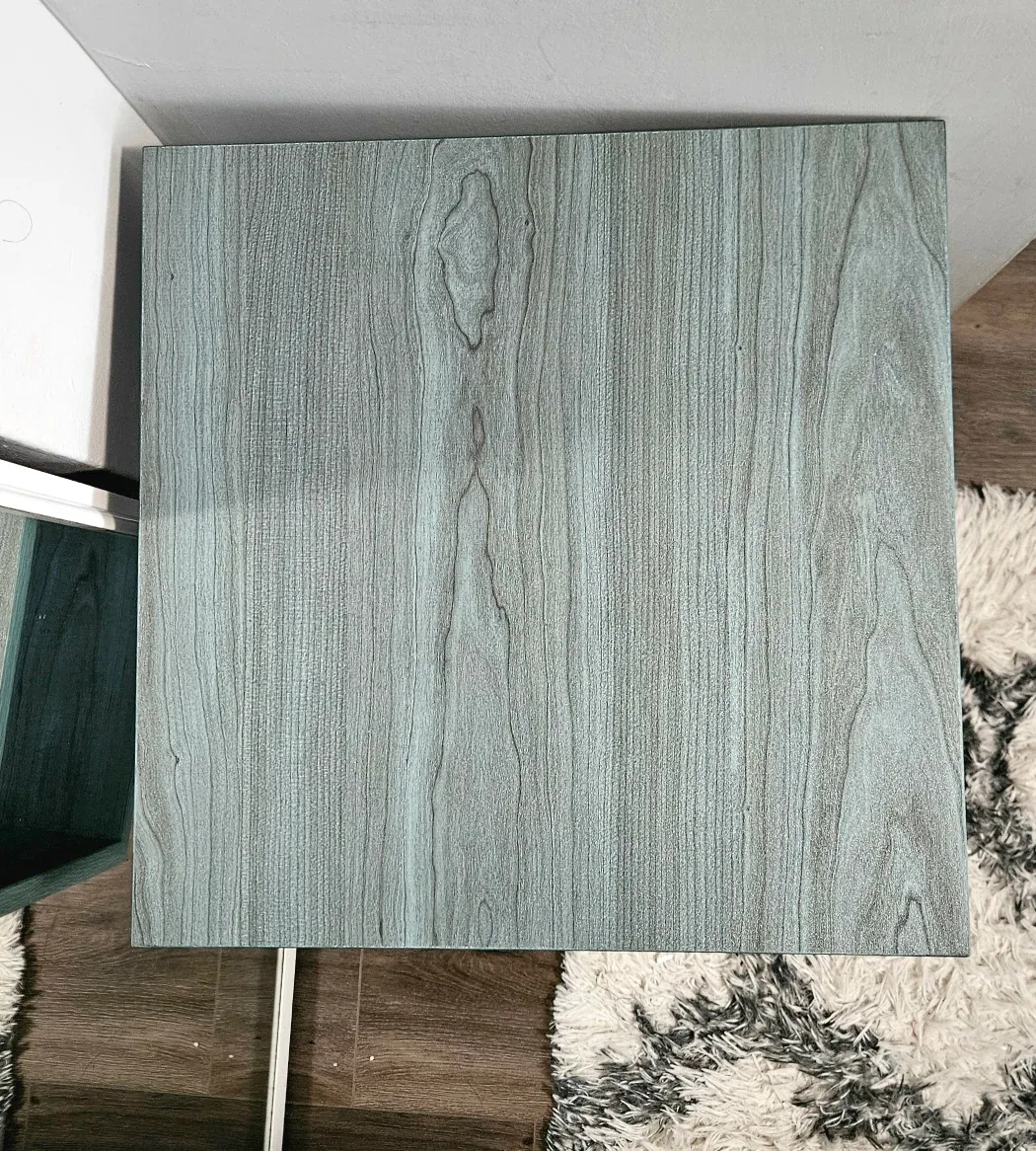 Blue Wood Grain Side Table/Nightstand image indicator(3)