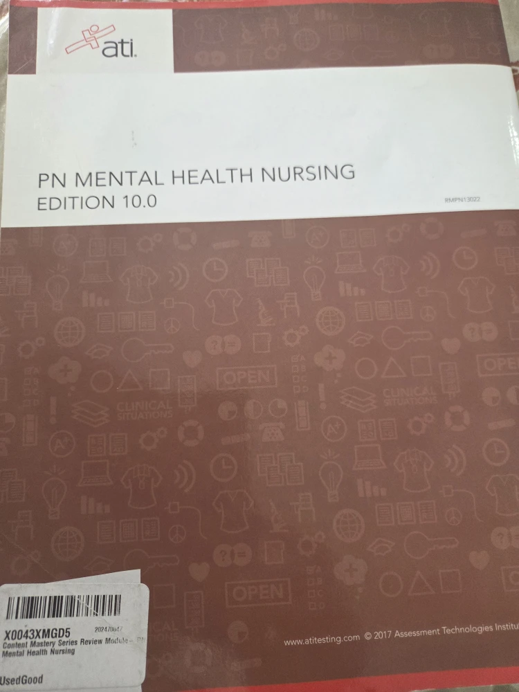 ATI Content Mastery Series PN Mental Health Nursing - photo 2