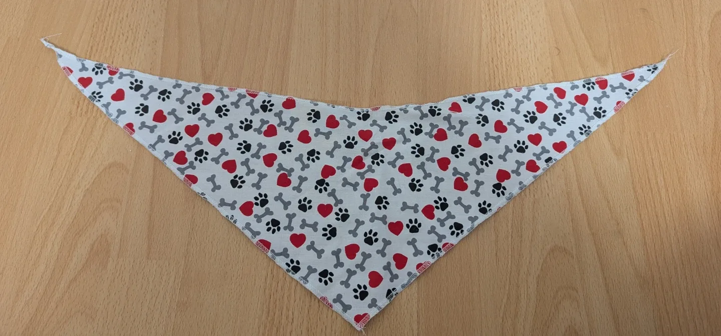 Brand New Dog Bandana - Paw Prints & Hearts thumbnail
